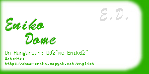 eniko dome business card